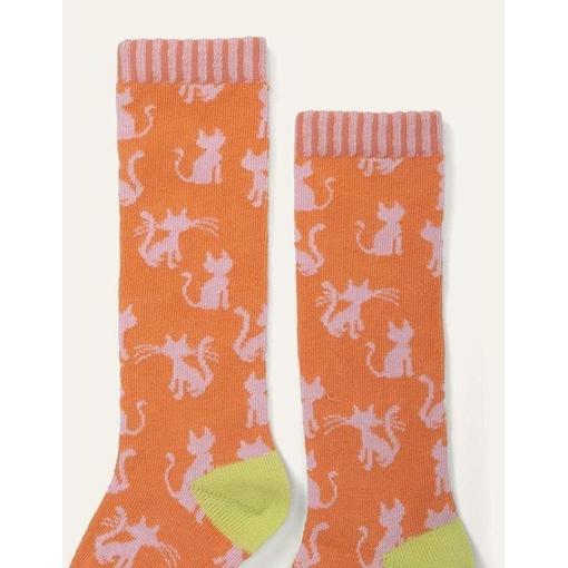 Oilily Girls Orange Minoes knee socks