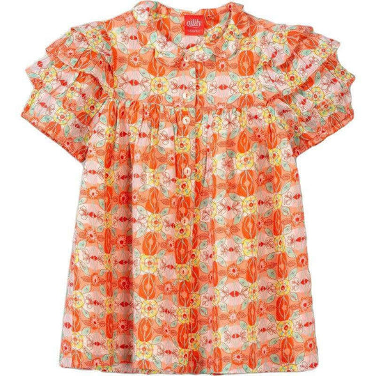 Girls Pink And Orange Doobidoo Dress