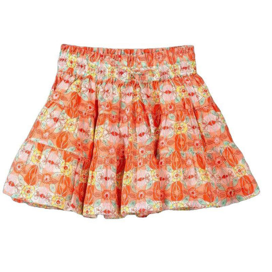 Girls Pink And Orange Shuffle Skirt