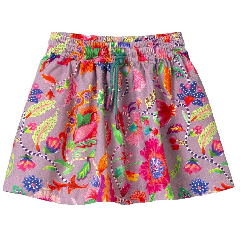 Oilily Girls Pink Surround Floral Skirt