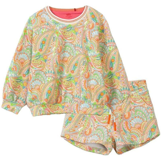 Girls White Paisley Phase Short Set