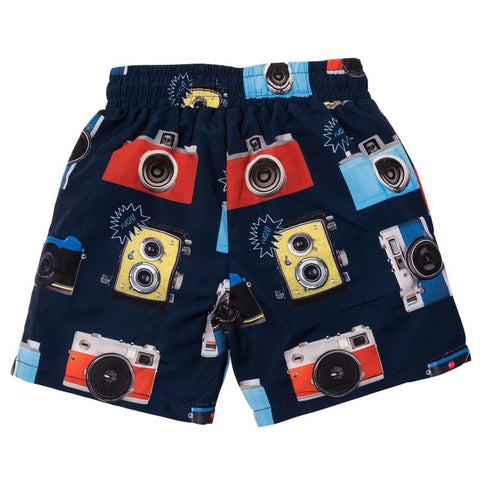 Paul Smith Junior Boys Blue Camera Print Swimming Shorts