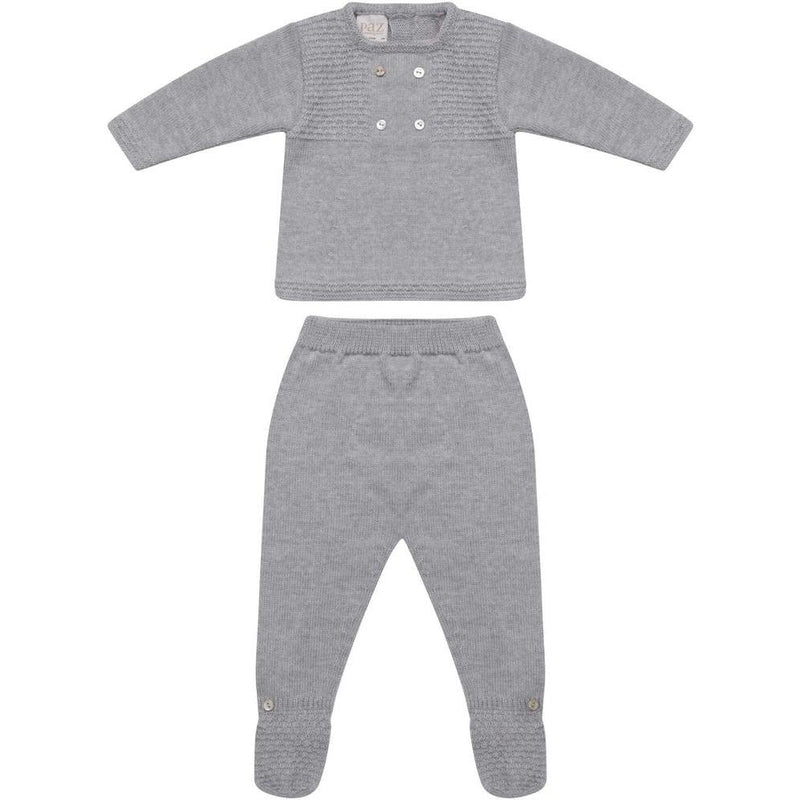 Paz Rodriguez Boys Grey 'Duende' Knit Sweater and Leggings