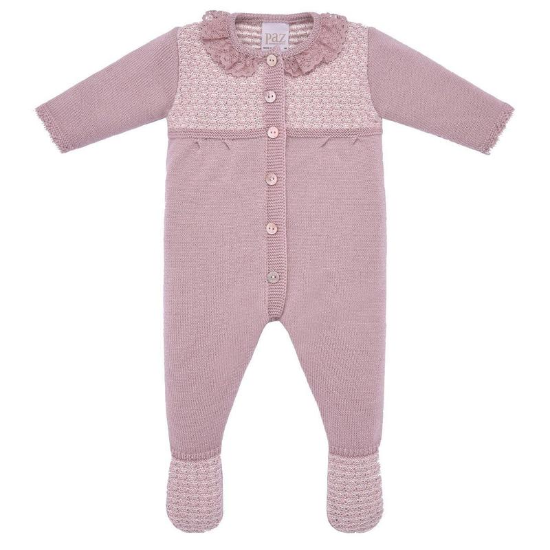 Paz Rodriguez Girls Pink Knit All In One
