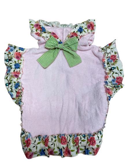 Phi Clothing Baby Girls Pink Flower Hooded Poncho