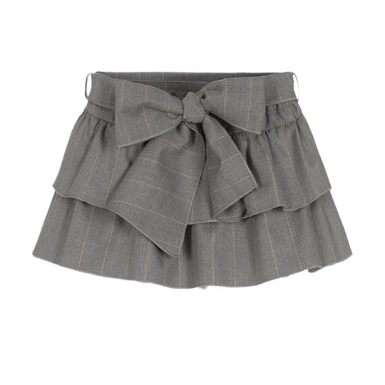 Girls Grey Bow Skort