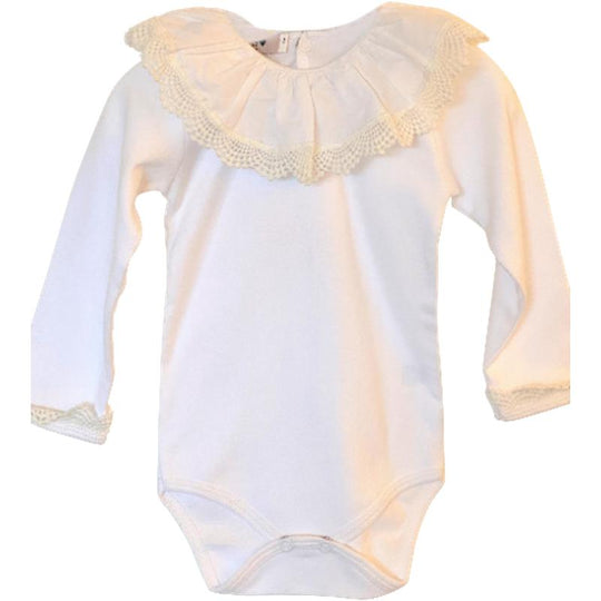 Girls Ivory Lace Bodysuit