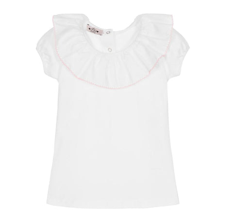 Phi Clothing Girls White Ruffle T-Shirt