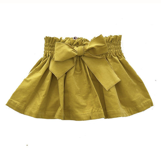 Yellow Corduroy Skirt