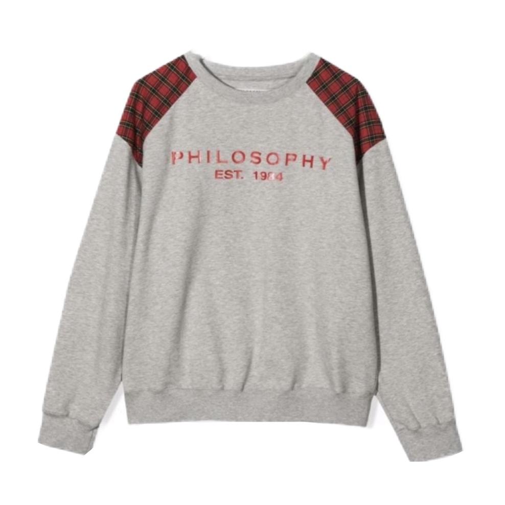 Philosophy Di Lorenzo Serafini Girls Grey Tartan Sweatshirt