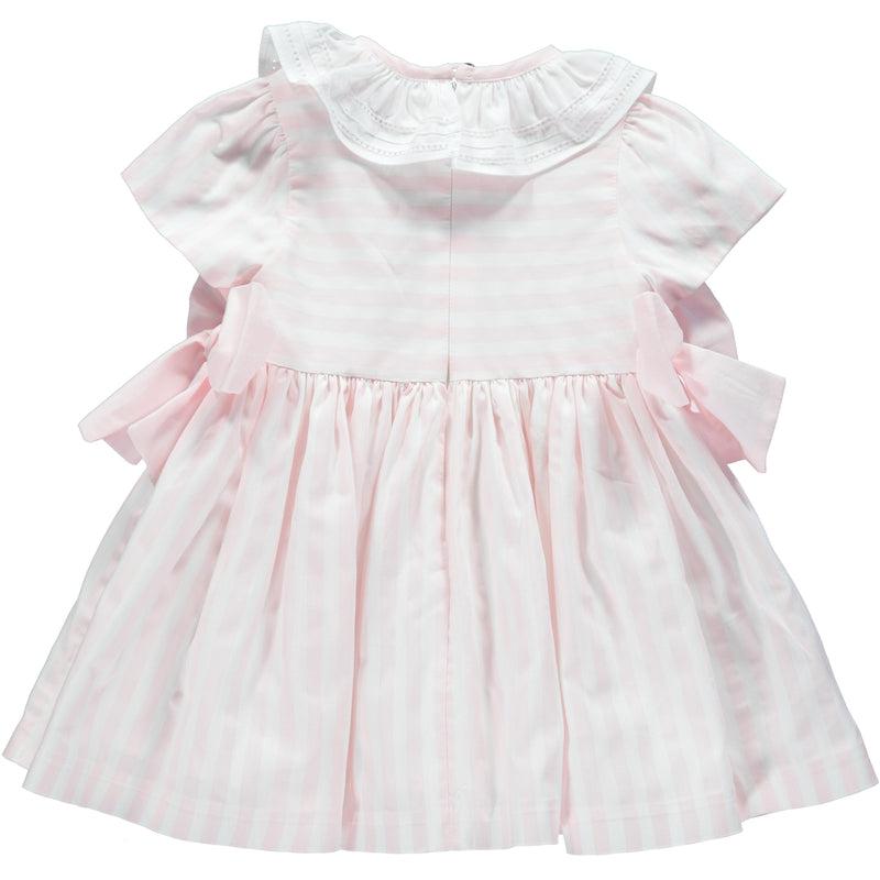 Piccola Speranza Baby Girls Candy Stripe Bow Dress