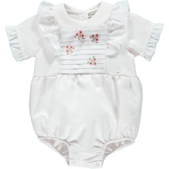 Baby Girls Pink Frill Romper
