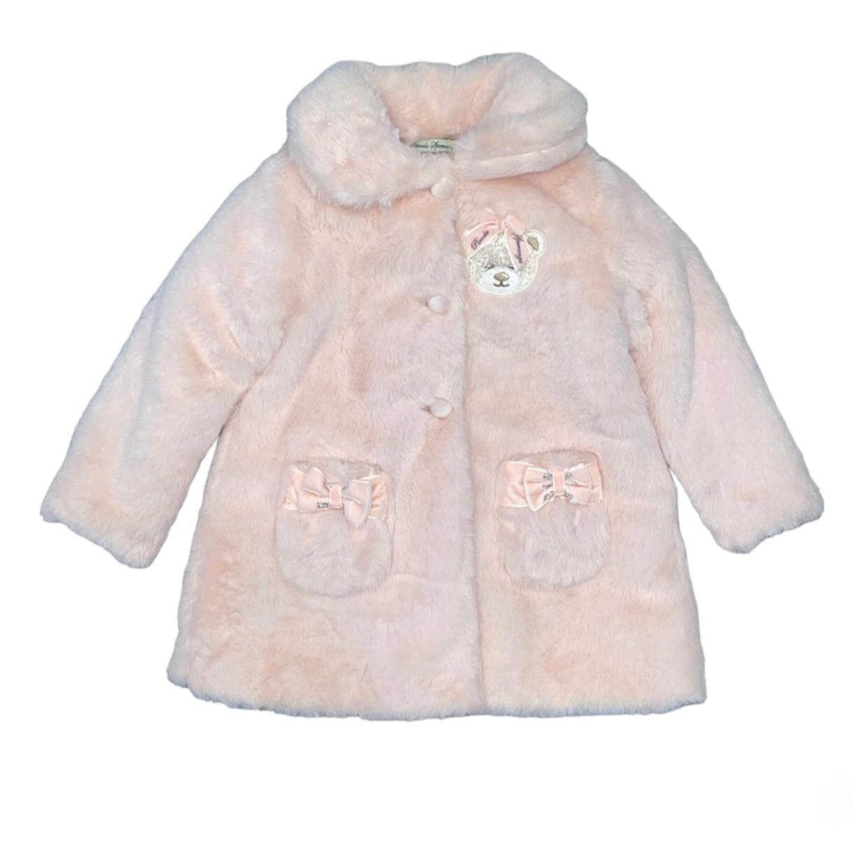 Piccola Speranza Baby Girls Pink Fur Jacket