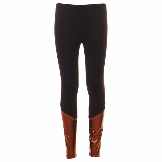 Girls Black Copper Leggings