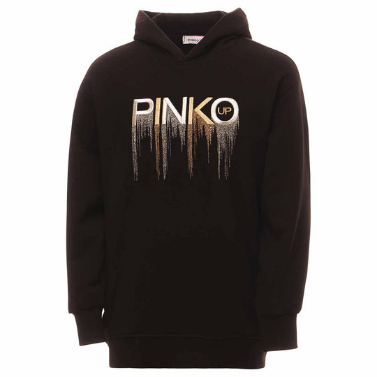 Girls Black Logo Hoodie