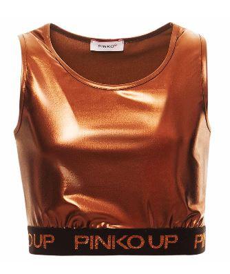 Pinko Girls Copper Crop Top