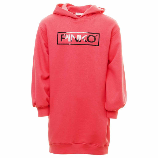 Girls Pink Sweatshirt Dress