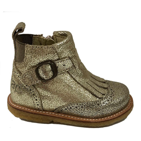 Rap Shoes Gold Ankle Boot