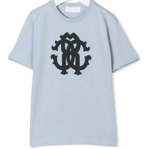 Roberto Cavalli Boys Blue Cavalli Logo T-Shirt