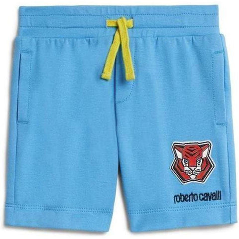 Roberto Cavalli Boys Blue Jersey Tiger Shorts