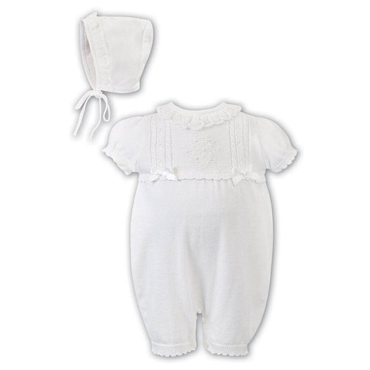Baby Girls Ivory Shortie & Bonnet