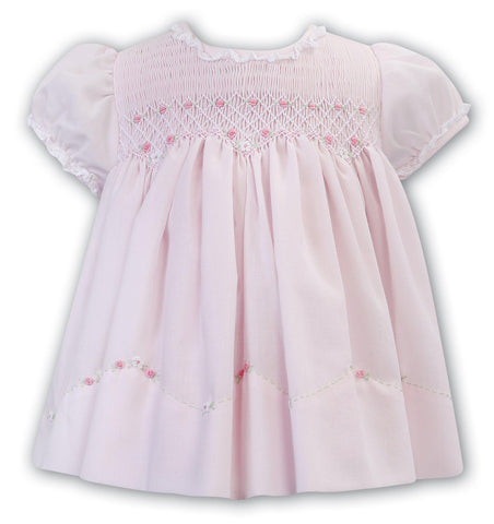 Sarah Louise Baby Girls Pink Smocked Dress