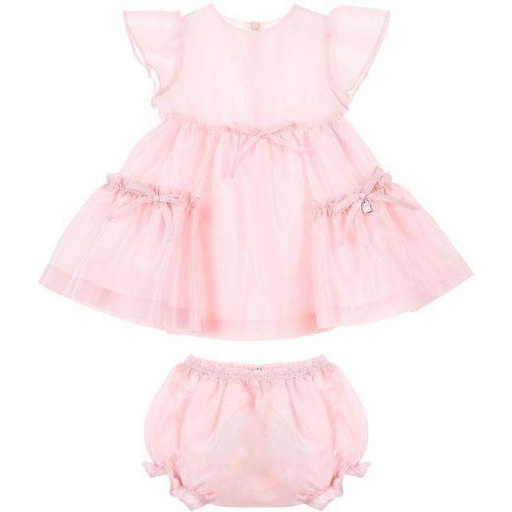 Simonetta Baby Girls Pink Cotton Dress