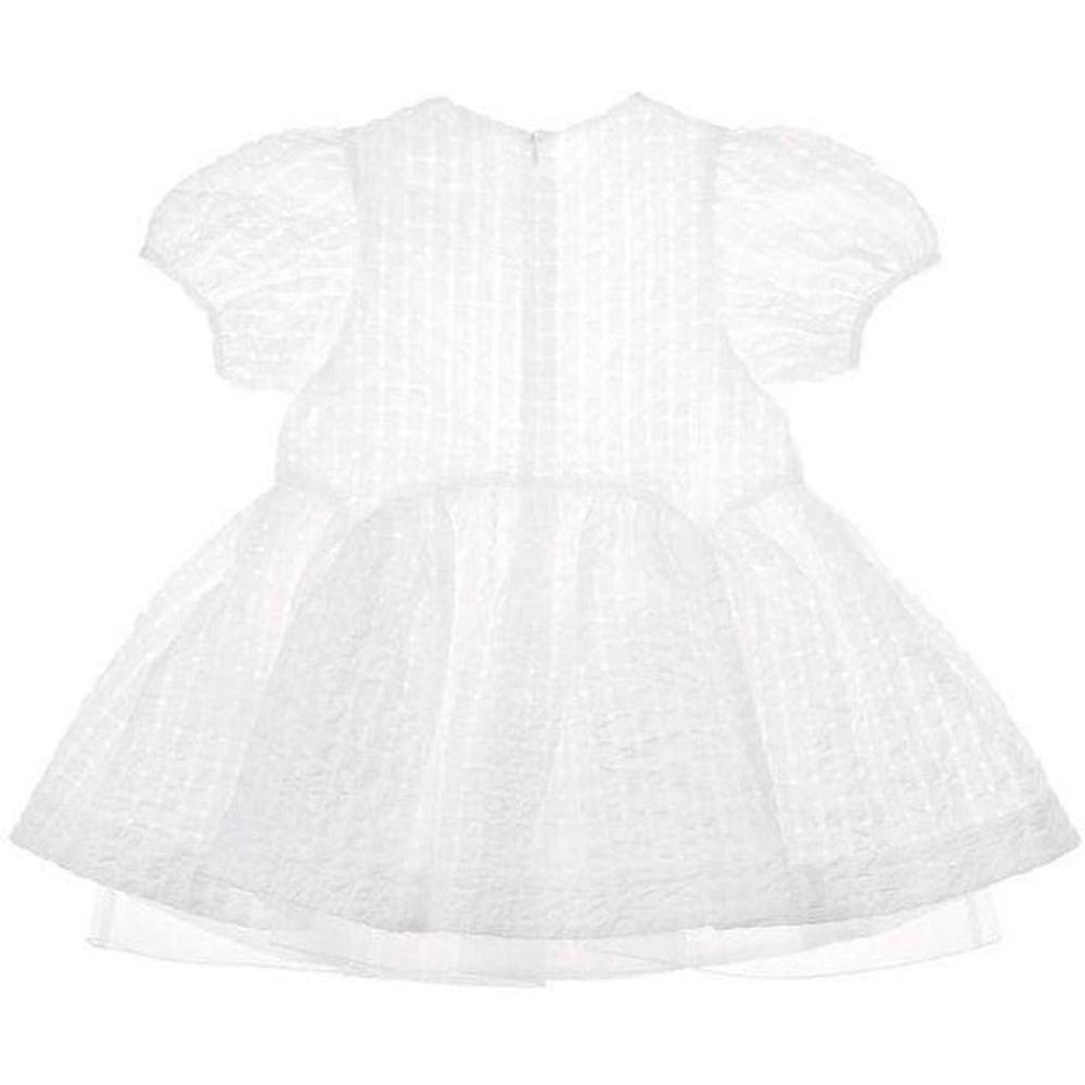 Simonetta Baby Girls White Dress With Bow