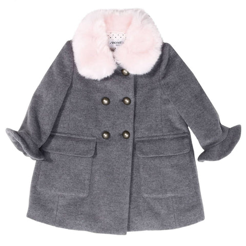 Simonetta Girl Grey Wool Coat