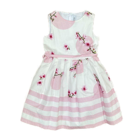 Simonetta Girls Pink Striped Dress