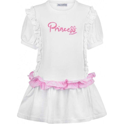 Simonetta Girls White Princess Dress