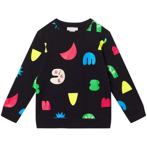 Stella McCartney Kids Boys Black Colourful Sweatshirt