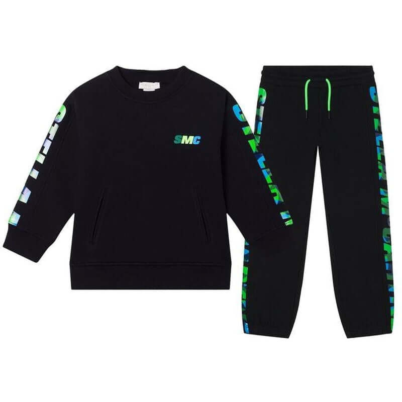 Stella McCartney Kids Boys Black Sport Tracksuit