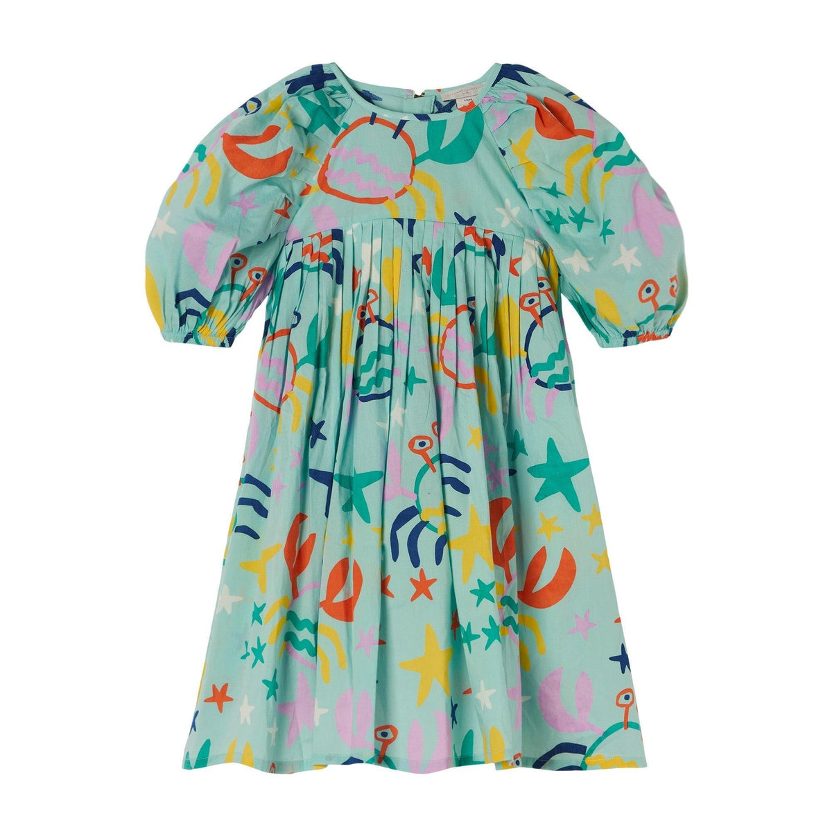 Stella McCartney Kids Girls Green Print Voile Dress