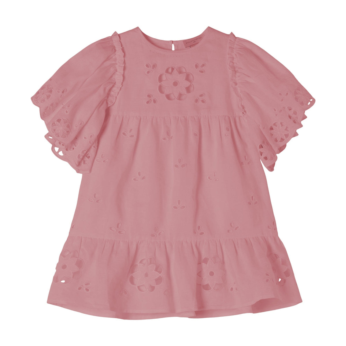 Stella McCartney Kids Girls Pink Broderie Anglaise Dress