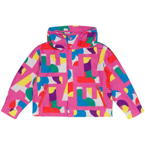 Stella McCartney Kids Girls Pink Logo Windbreaker