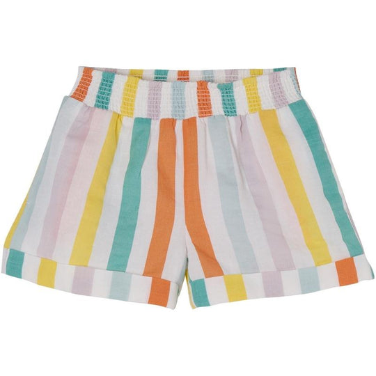 Girls Stripe Linen Blend Shorts