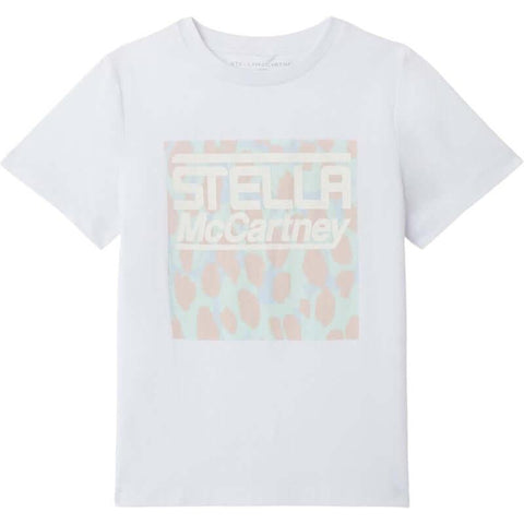 Stella McCartney Kids Girls White Leopard T-Shirt