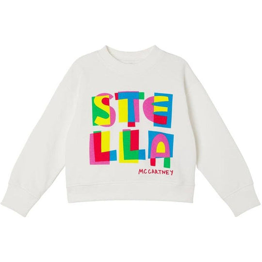 Girls White Logo Sweatshirt