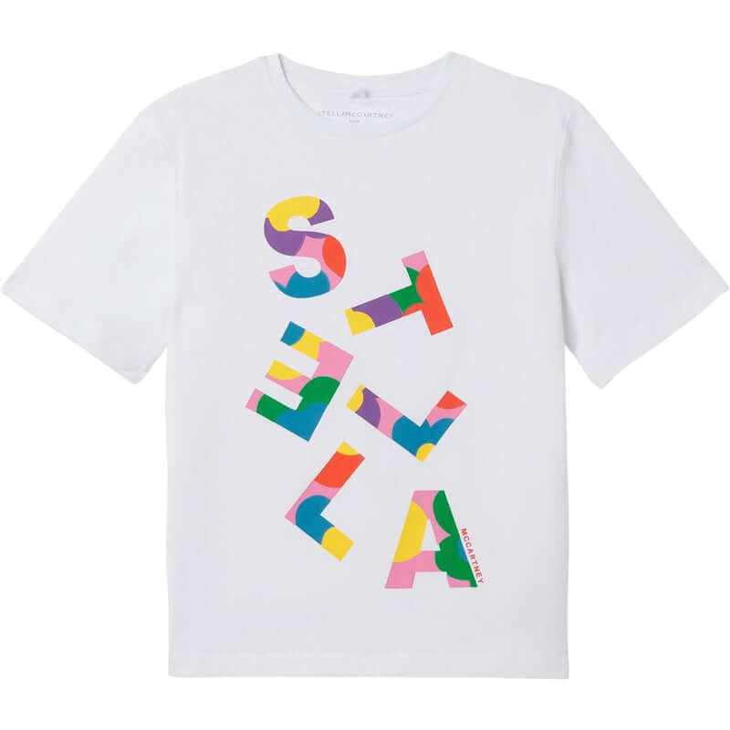 Stella McCartney Kids Girls White Logo T-Shirt