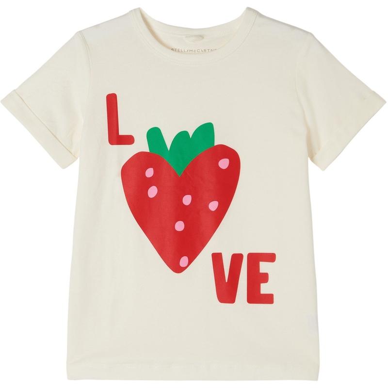 Stella McCartney Kids Girls White Love T-Shirt