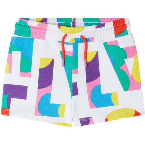 Stella McCartney Kids Girls White Multi Logo Shorts