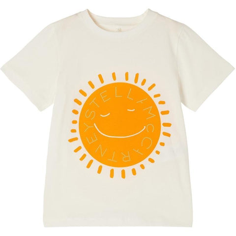 Stella McCartney Kids Girls White Sun Logo T-Shirt