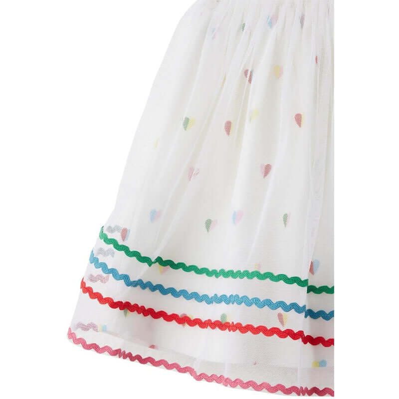 Stella McCartney Kids Baby Girls White Heart Print Sleeveless Dress