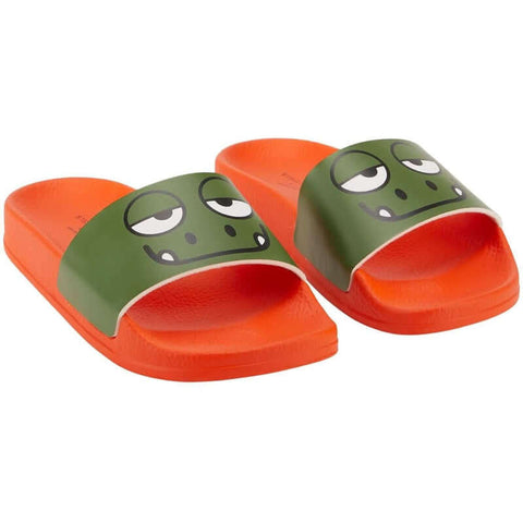 Stella McCartney Kids Boys Green Gecko Sliders
