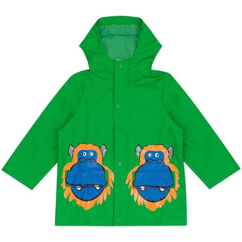 Stella McCartney Kids Boys Green Monkey Raincoat