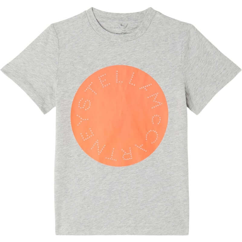 Stella McCartney Kids Boys Grey & Orange Cotton Logo T-Shirt