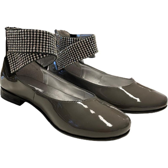 Girls Grey mirror stud Shoes