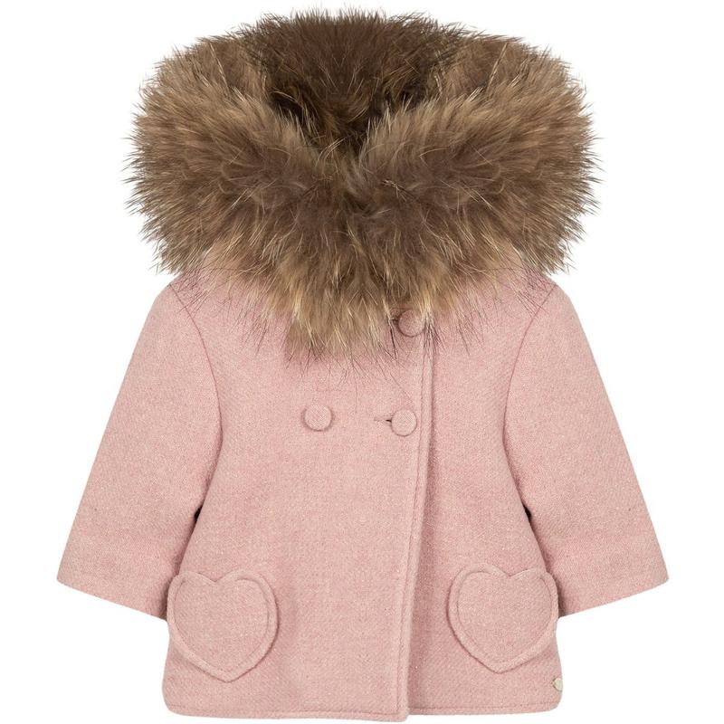Tartine Et Chocolat Girl Pink Wool Coat