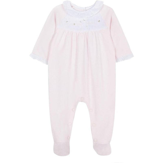 Girls Pale Pink Babygrow